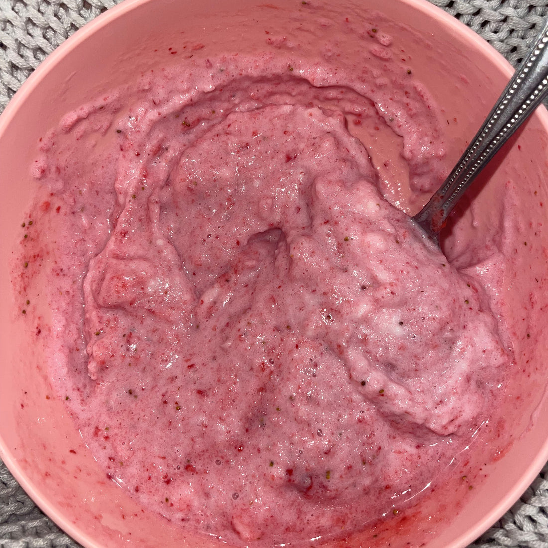 EASY Strawberries and Cream Froyo